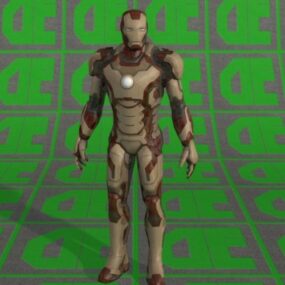Modello 3d del personaggio di Iron Man