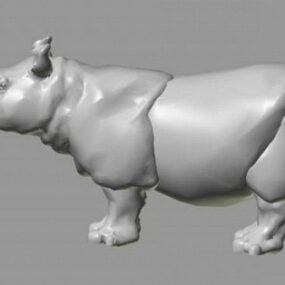 Modello 3d di rinoceronte