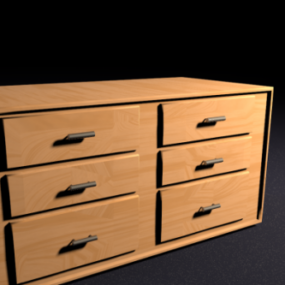 Wooden Dresser Furniture 3d model