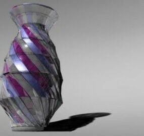Colorful Flower Vase 3d model
