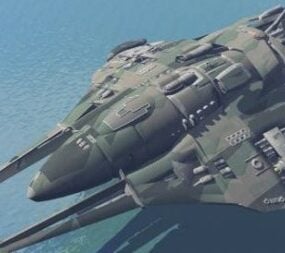 Military Sci-fi Star Cruiser 3d model
