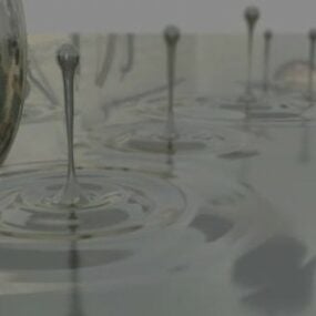 نموذج مشهد قطرة الماء ثلاثي الأبعاد