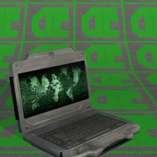 Oude 2000s-laptop