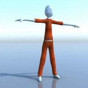Rig Stick Figure Character 3d-modell