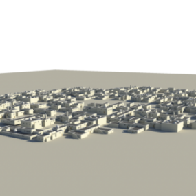 小さな砂漠の都市3Dモデル