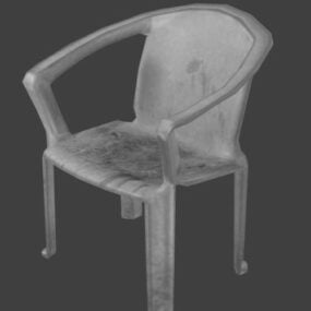 เก้าอี้พลาสติกโมเดล 3 มิติ