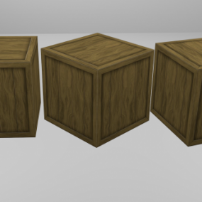 Old Wooden Boxes 3d model