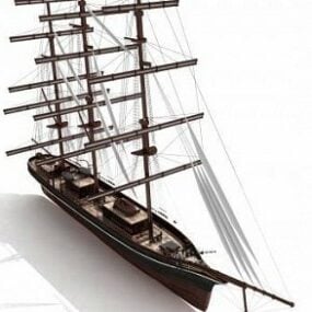 کشتی بادبانی مدل سه بعدی