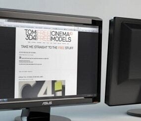 Monitor Lcd Model Desain Awal 3d