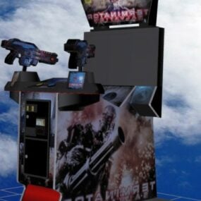 Modello 3d della macchina da gioco Arcade Terminator Salvation