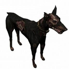 3д модель собаки-зомби