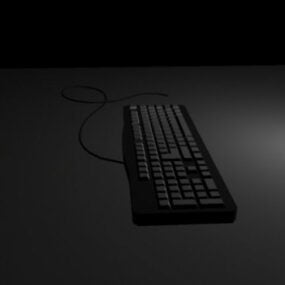 Black Pc Keyboard 3d model