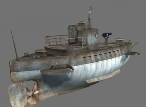 Submarine Ship Free 3d Model - .3ds, .Max, .Obj - Open3dModel