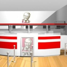 Model 3D recepcji KFC