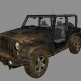 Vieille voiture Jeep modèle 3D
