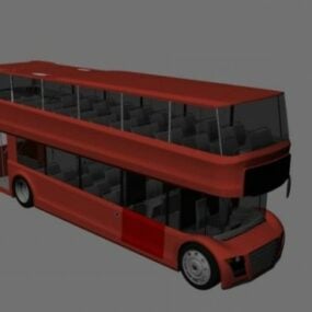 Modello 3d di autobus a due piani di Londra