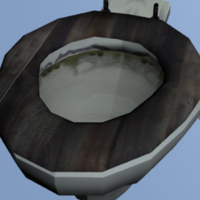 Toilet Lowpoly Model 3d