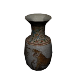 Gammel vase med teksturer 3d-model