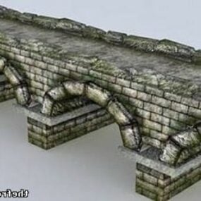 Puente de piedra de Roma modelo 3d