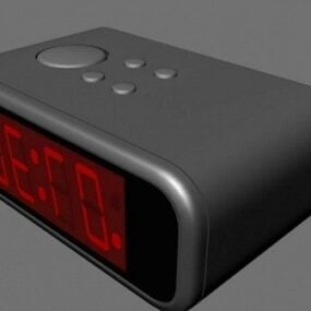 Model 3d Kotak Jam Penggera Digital