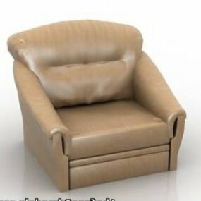 3д модель домашнего кожаного кресла