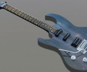 Modelo 3d de guitarra acústica común.
