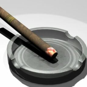 香烟烟灰缸3d模型