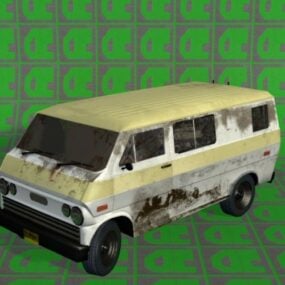 Schützen Sie das 3D-Modell eines Van-Fahrzeugs