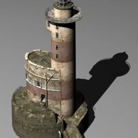 Stone Light House 3d model