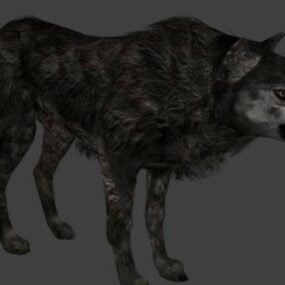 Wolf In Forest 3d-malli