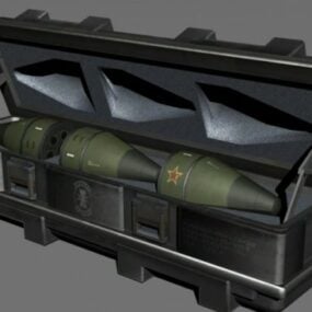 Mô hình vũ khí hộp đầu đạn 3d
