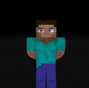 Modelo 3d do personagem Minecraft Steve