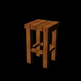 בית כיסא עץ דגם תלת מימד