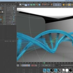 DNA弯曲3d模型