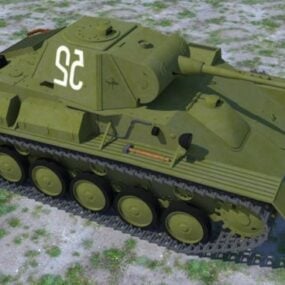 T70m Light Tank 3d-modell