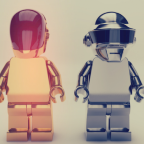 نموذج شخصية Daft Punk Lego ثلاثي الأبعاد