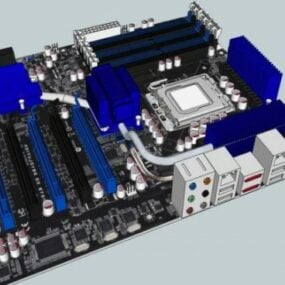 Asus Mainboard P6t6 3D-Modell