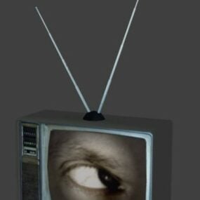 Παλιά τηλεόραση τρισδιάστατο μοντέλο