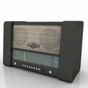विंटेज रेडियो बॉक्स 3डी मॉडल