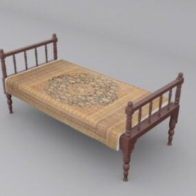 Perinteinen kiinalainen sänky 3d-malli