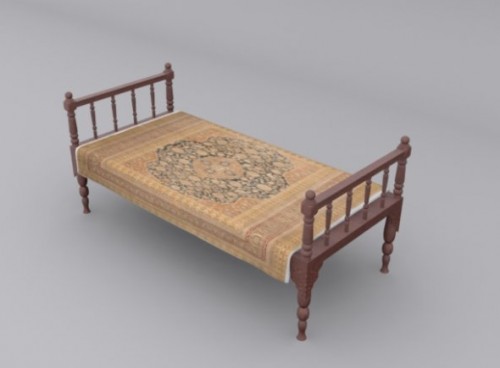 Traditionell kinesisk säng