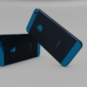 אייפון 5 כחול דגם תלת מימד