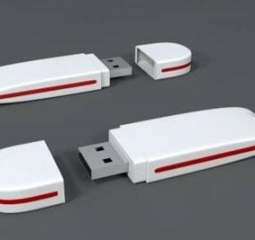 El modelo 3d de la unidad USB