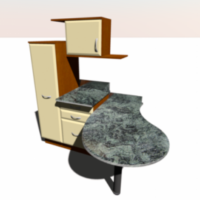 Möbel Küchenset 3D-Modell