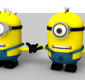 Minions fully Rigged Character 3d model