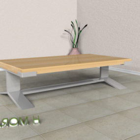 Table basse en bois modèle 3D