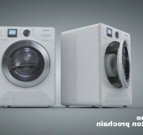 Modelo 3d da máquina de lavar Samsung