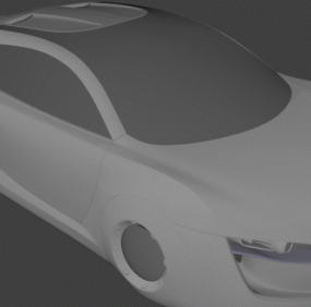 Model 3d Mobil Konsep Audi Rsq