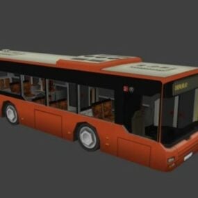 Lowpoly Modelo 3d de ônibus