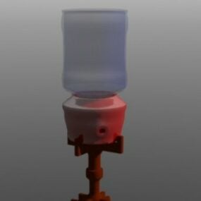 Mô hình xô nước uống 3d